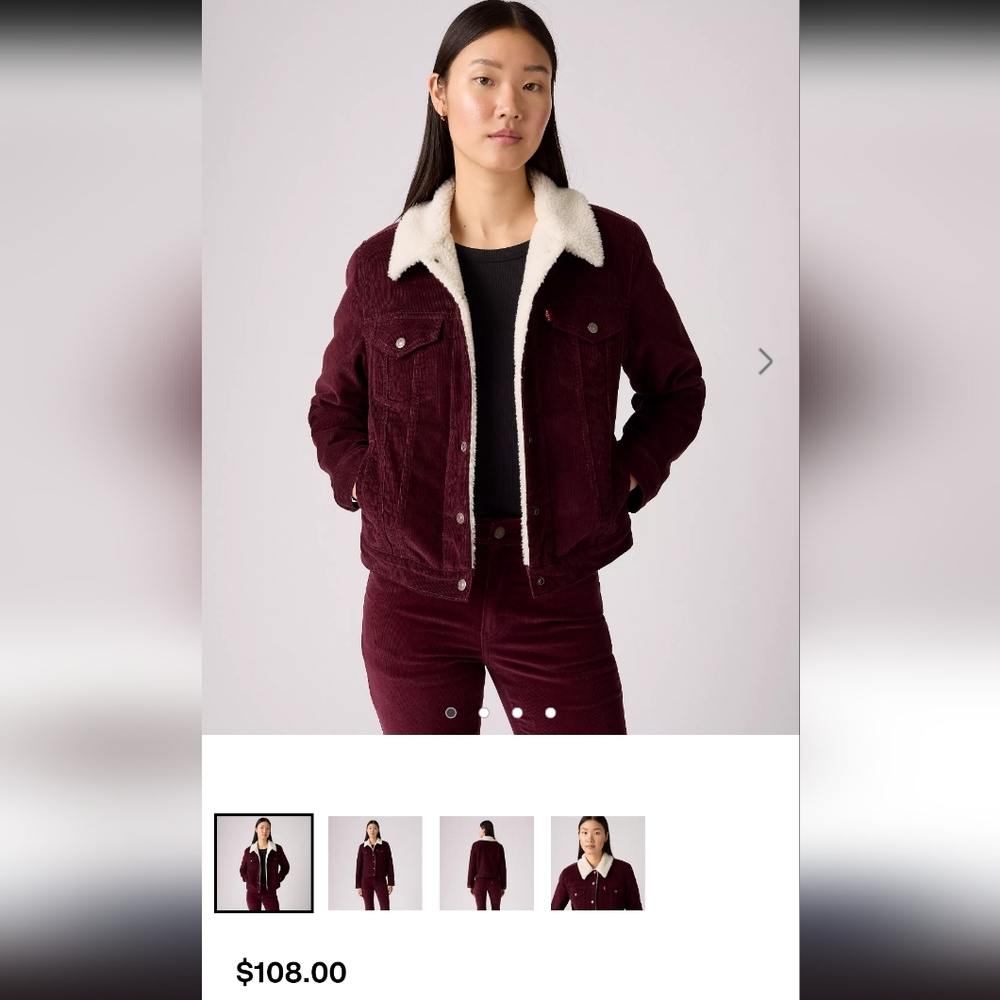 Levis Sherpa Lined Corduroy Jacket